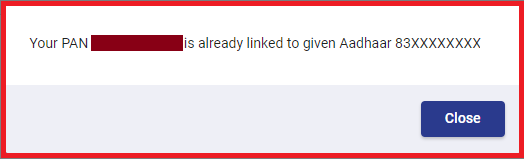 check pan aadhaar link status