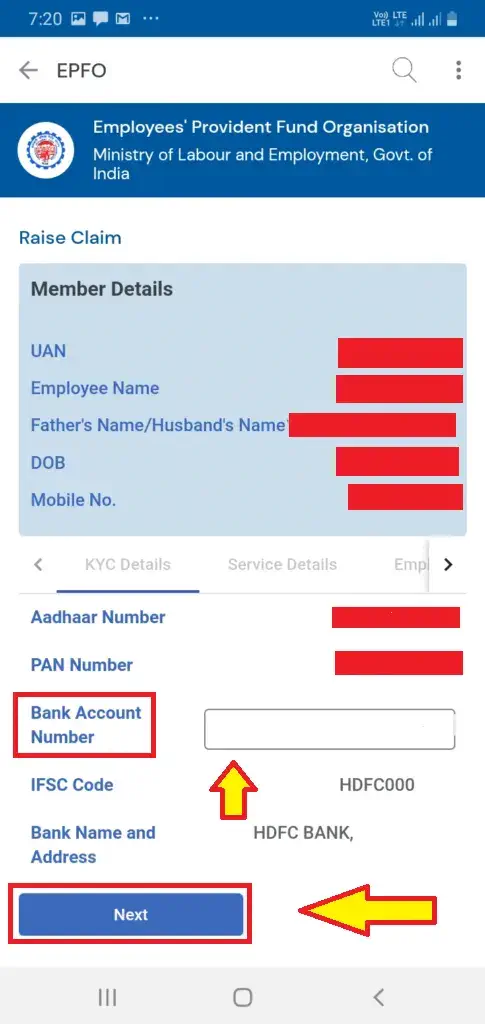 umang app epf details