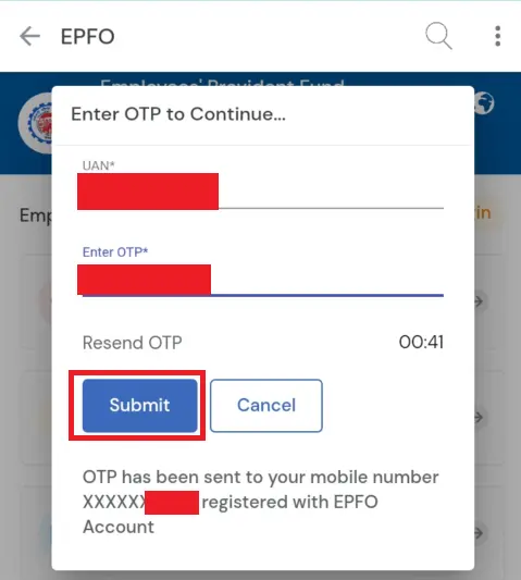 umang epfo login