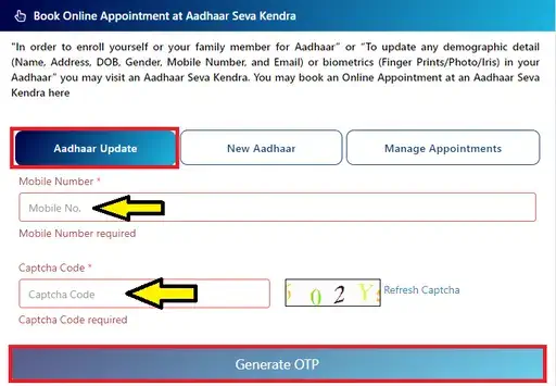 book online appointment at aadhaar seva kendra