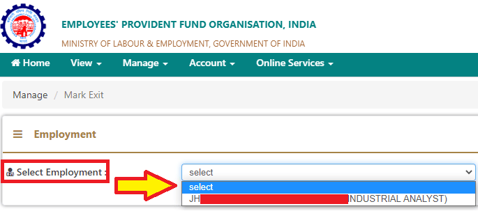 epf date of exit kaise kare