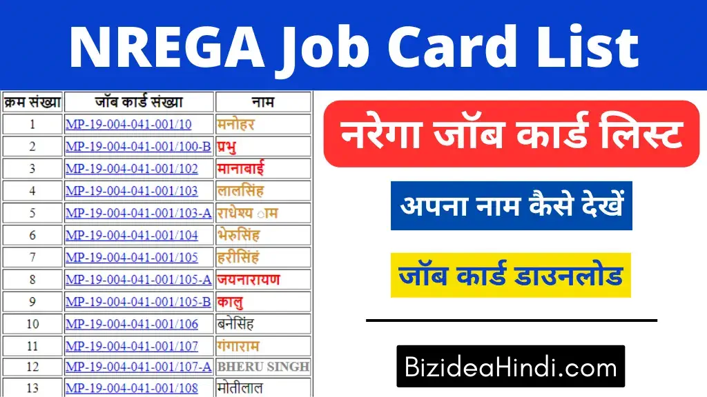 nrega job card list