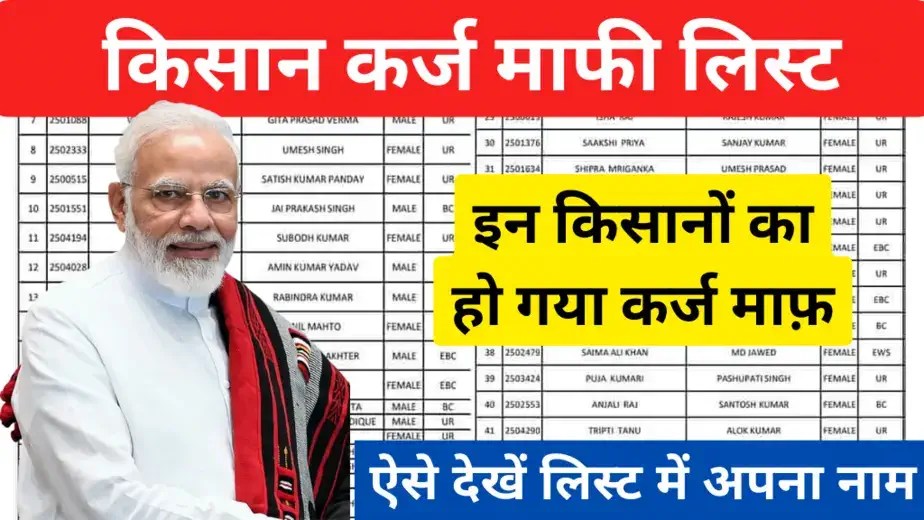 up kisan karj mafi list kaise dekhe