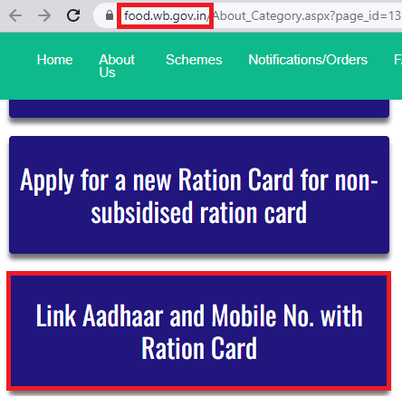 link aadhar to ration card
