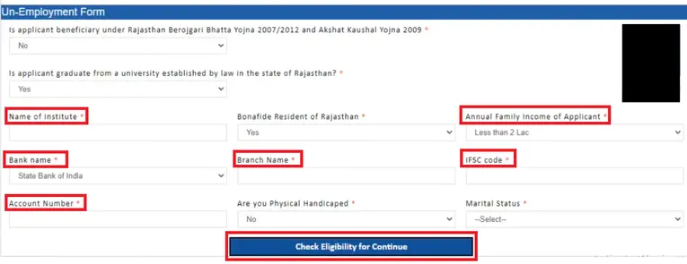 rajasthan berojgari bhatta apply online