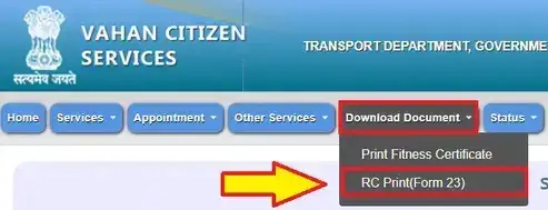 vahan citizen services