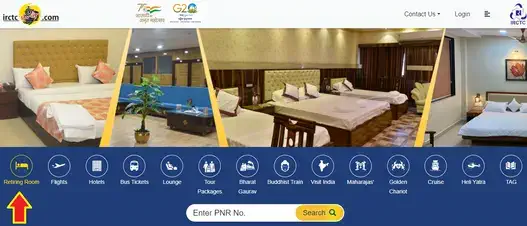 how to book irctc retiring room