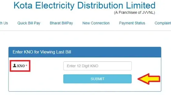 Kota Electricity Bill View Online