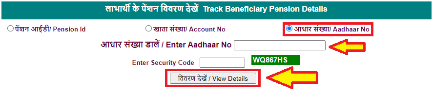Track Beneficiary Pension Details haryana