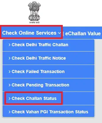 e challan check