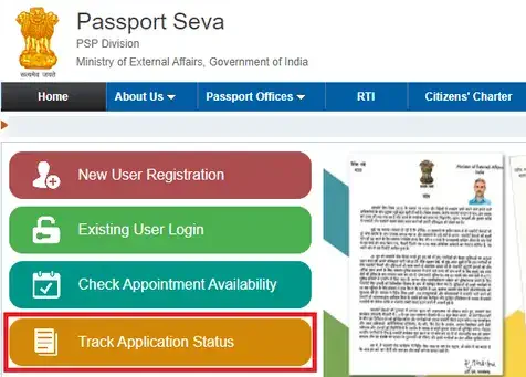 Check Passport Application Status