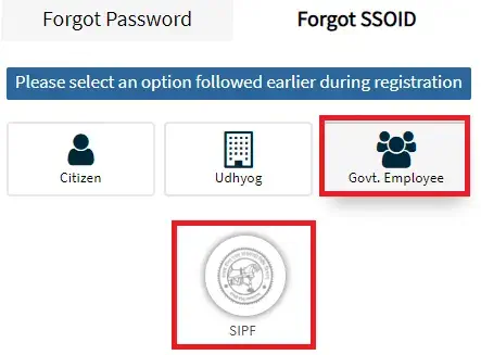 govt employee sso id recover kaise kare